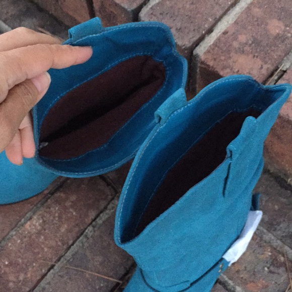 FASHIONABLE MID HIGH BUCKLE COWBOY CHUNKY HEELS - Picture 7 of 8